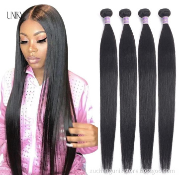 Uniky 10A Mink Brazilian Hair,Raw Virgin Cuticle Aligned Hair, Free Sample Virgin Brazilian Human Hair Bundles With Closure
